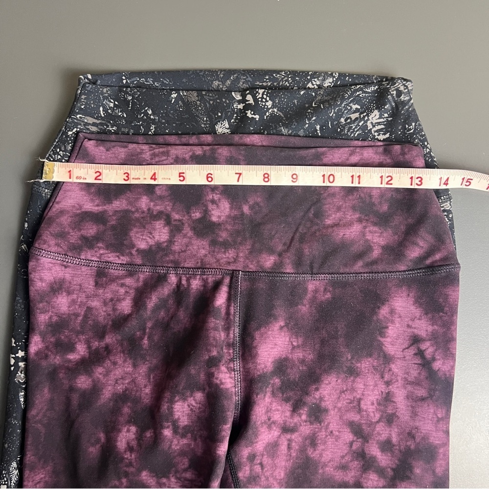 RBX Capri Leggings Set 2 Pair Size Medium Tie Dye Athletic Activewear - Picture 4 of 5
